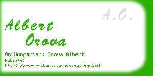 albert orova business card